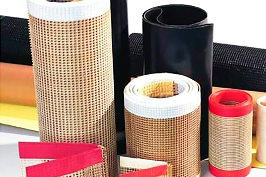Correia de malha de PTFE resistente a altas temperaturas Correia transportadora de malha de PTFE